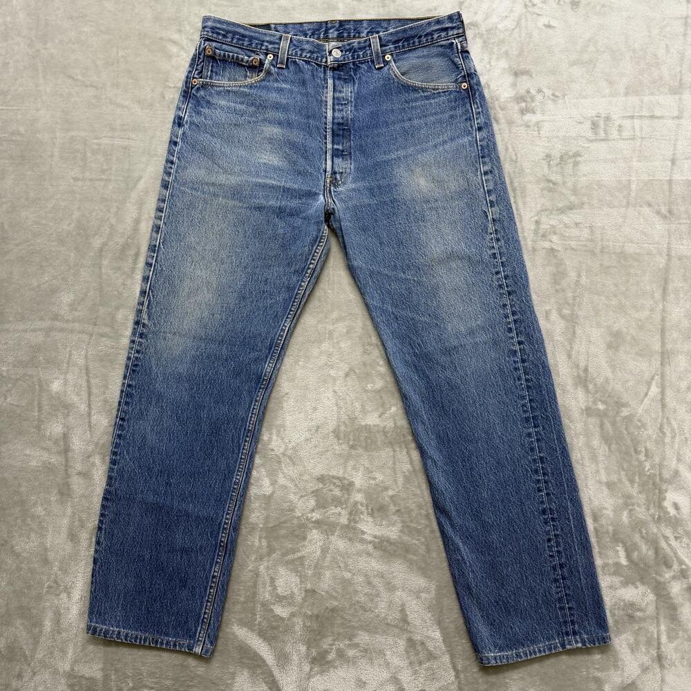VTG 90s Levis 501 Men’s 36x36 (Fits 35x30) Hemmed Altered Faded Made In USA
